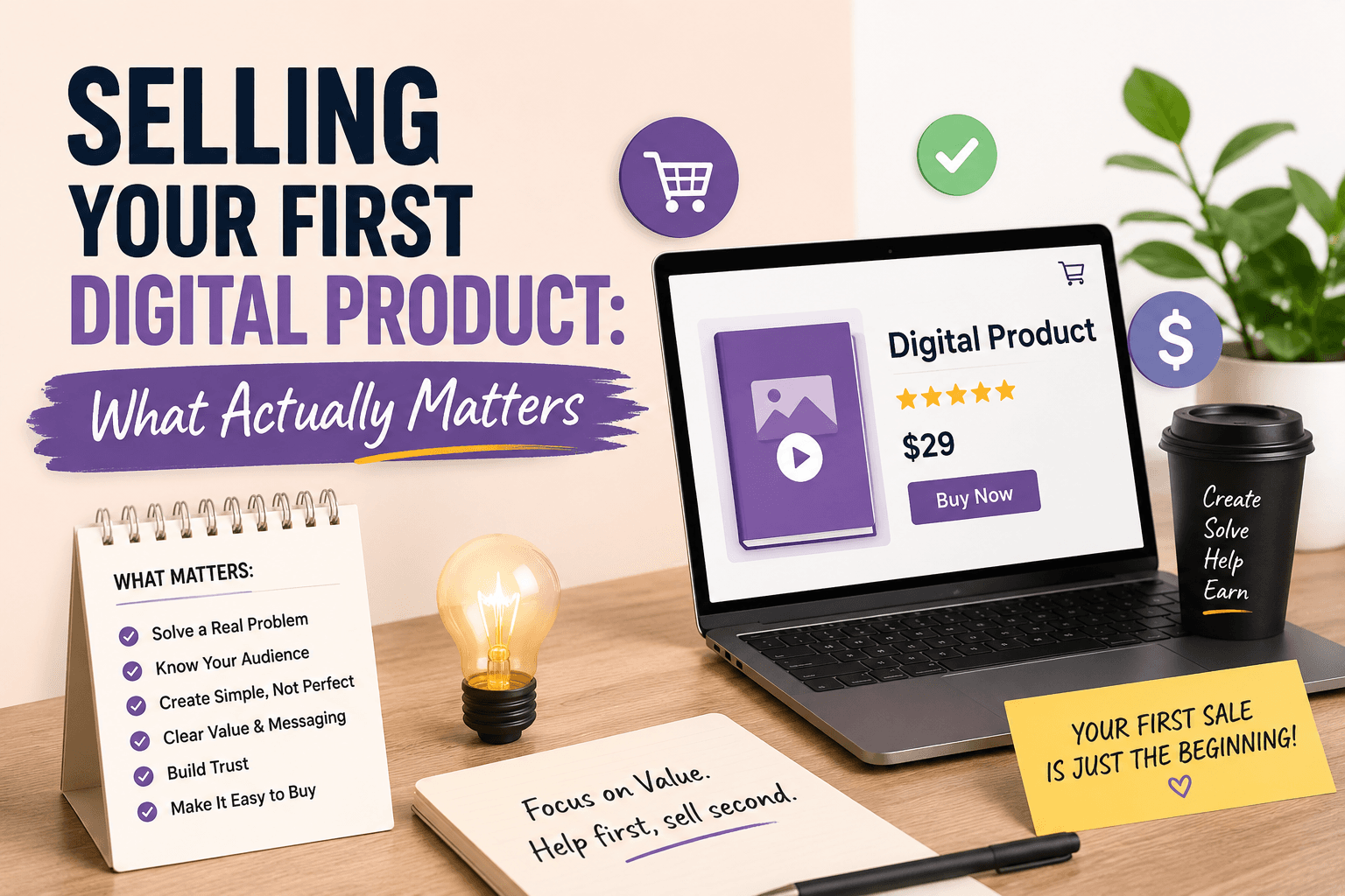 Selling Your First Digital Product: What Actually Matters
